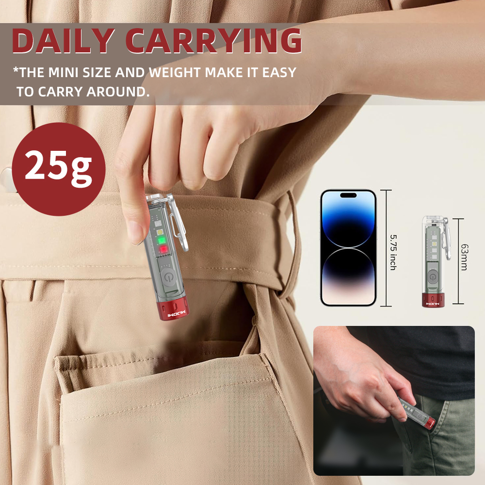 Mini Rechargeable Keychain Flashlight