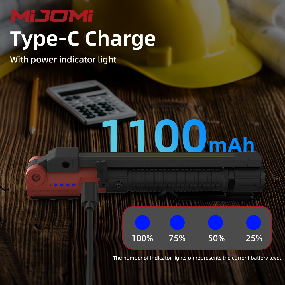 Compact Foldable COB+LED work light
