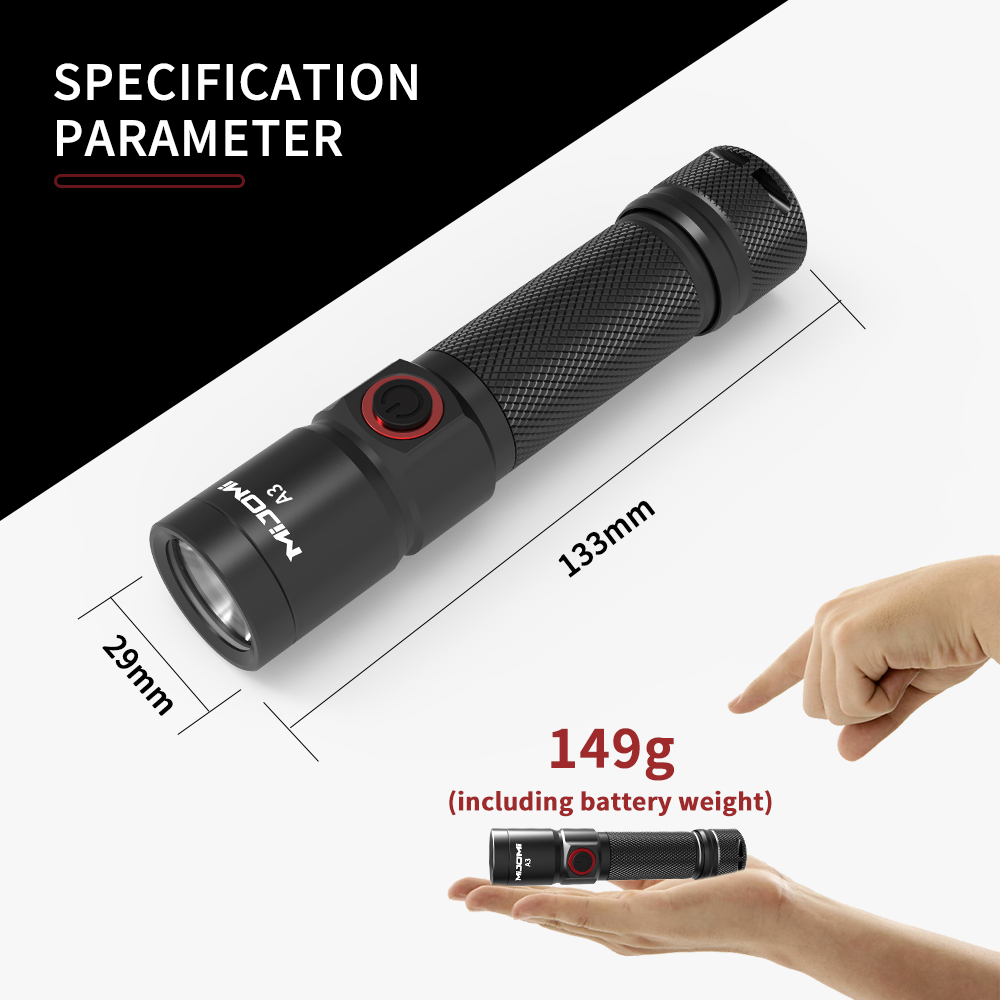 Compact Size Rechargeable Flashlight
