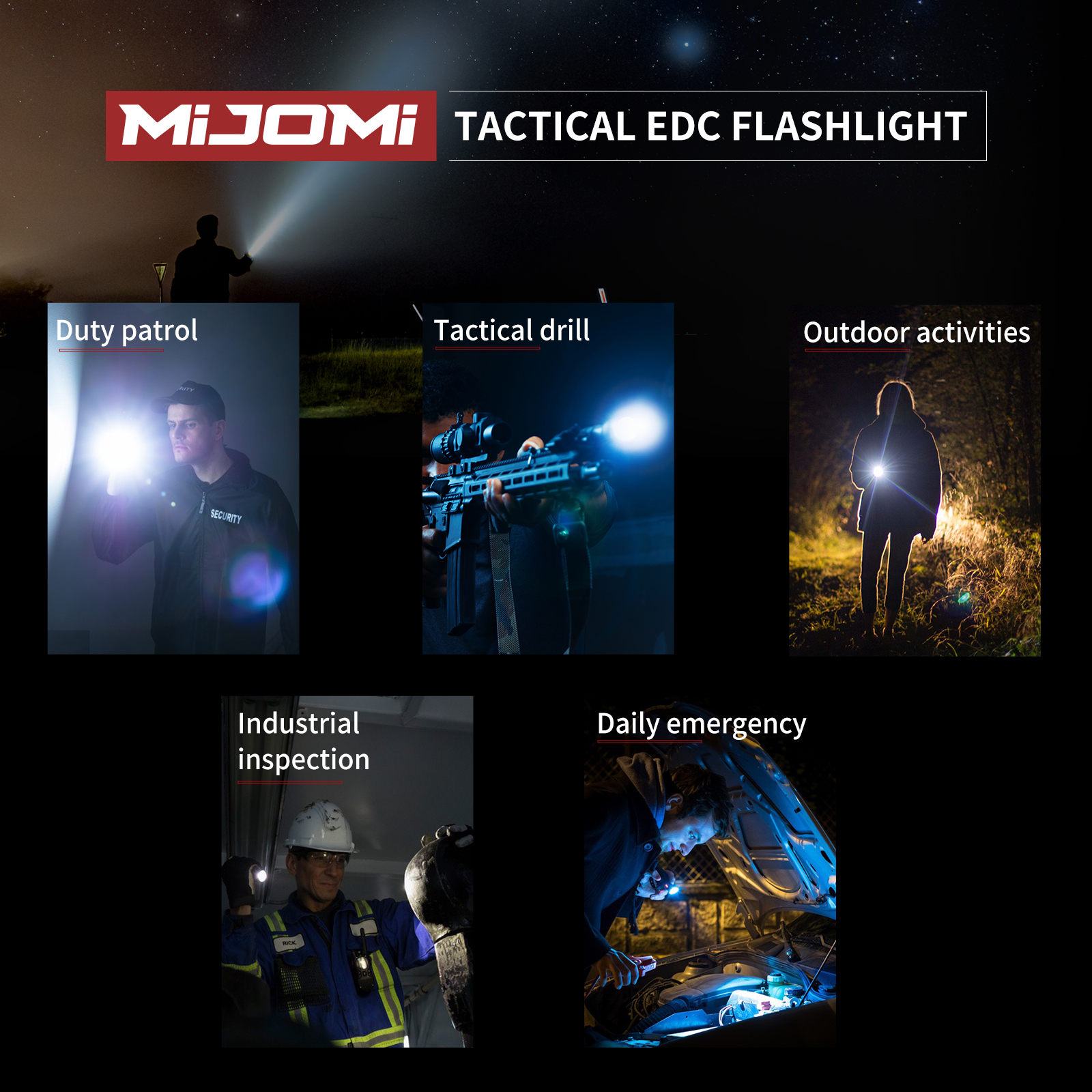 Portable Tactical Charging Flashlight