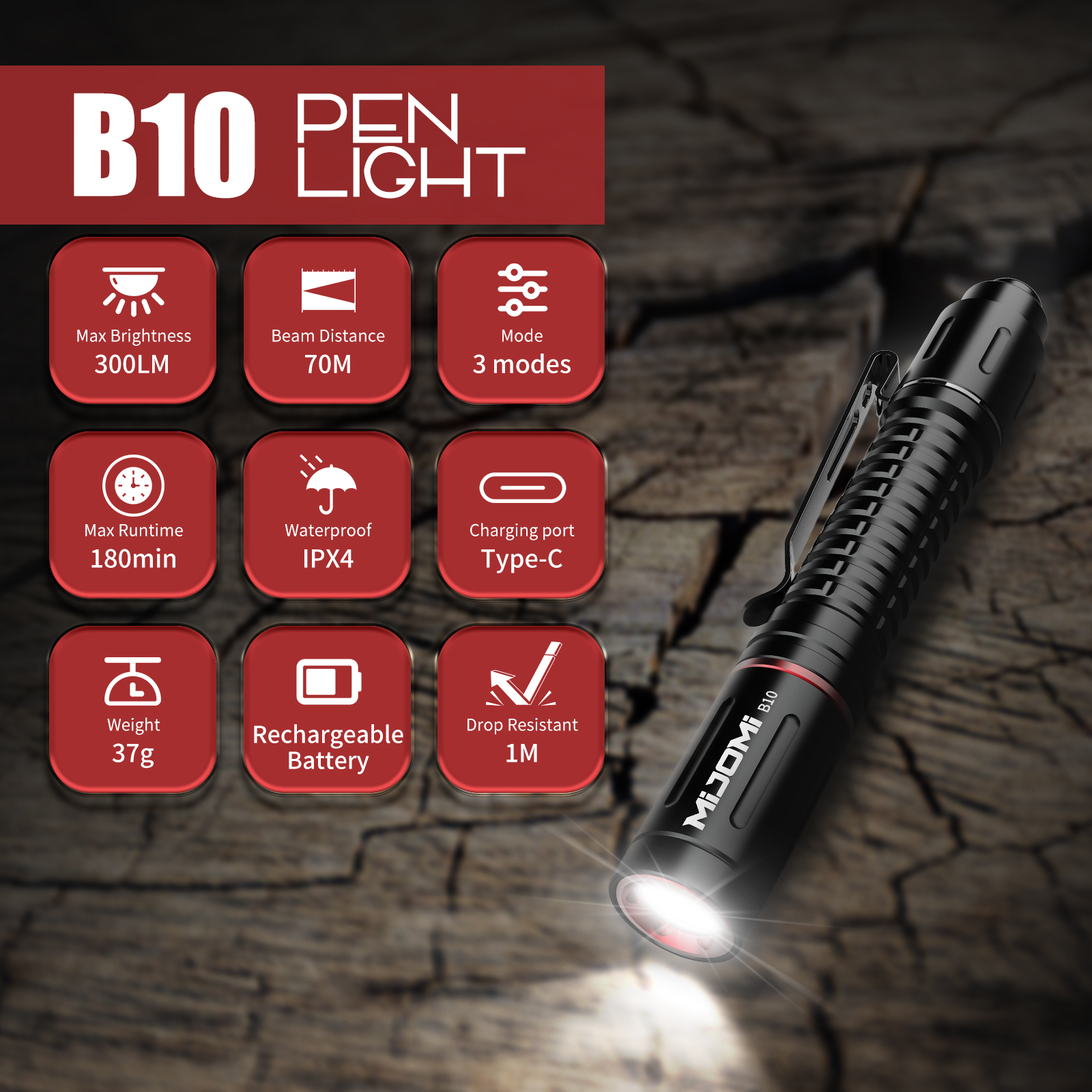 Rechargeable Pockets Pen Light