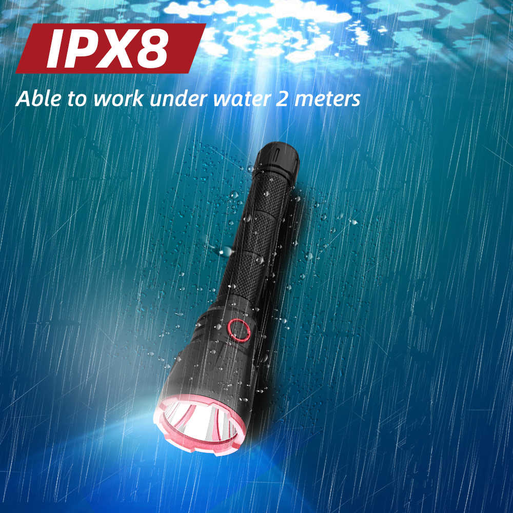 Far Beam Security Rechargeable Flashlight