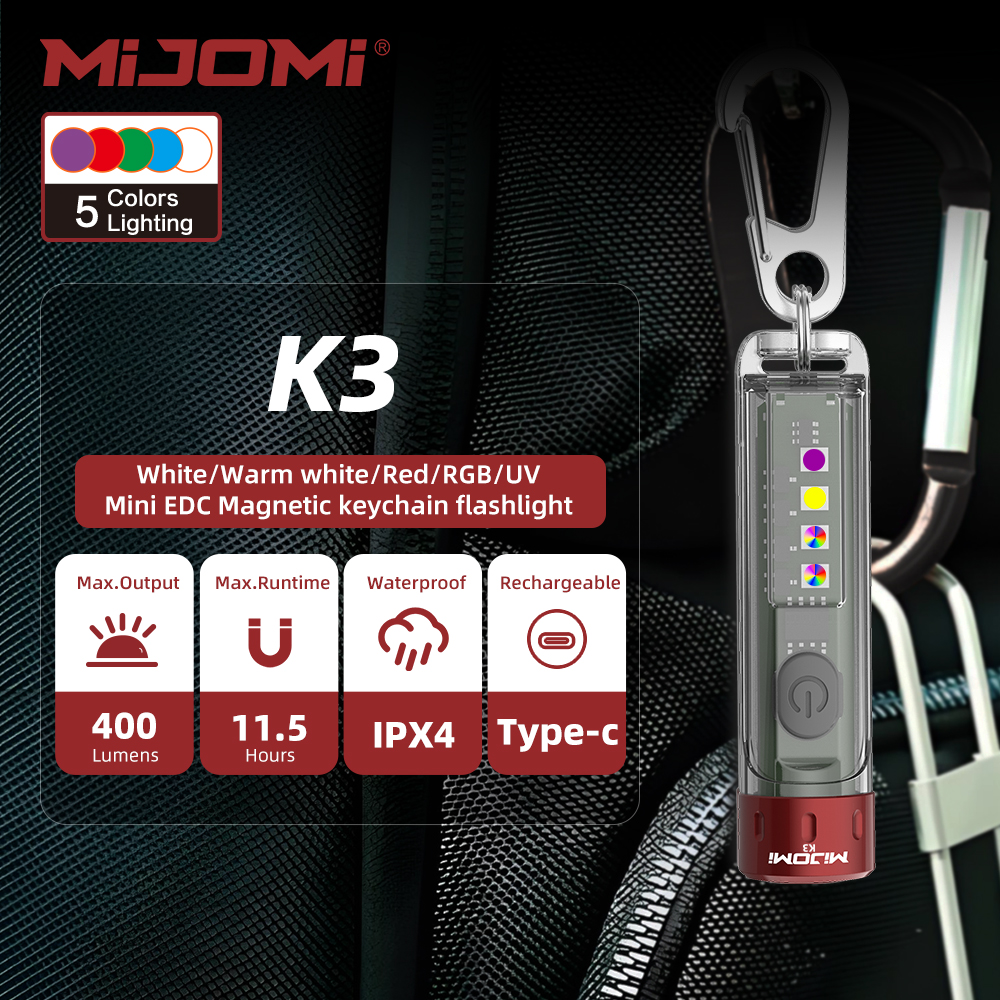 Mini Rechargeable Keychain Flashlight