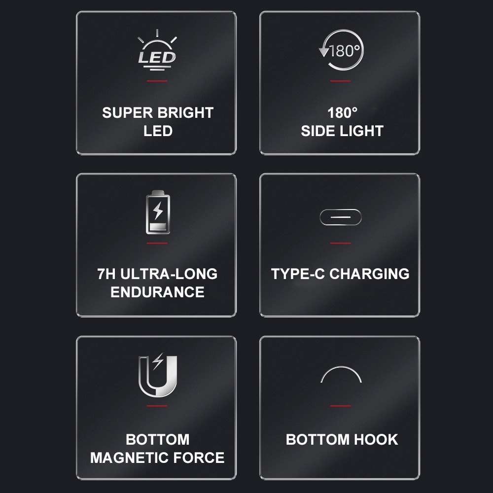 Retractable COB+LED Work Light