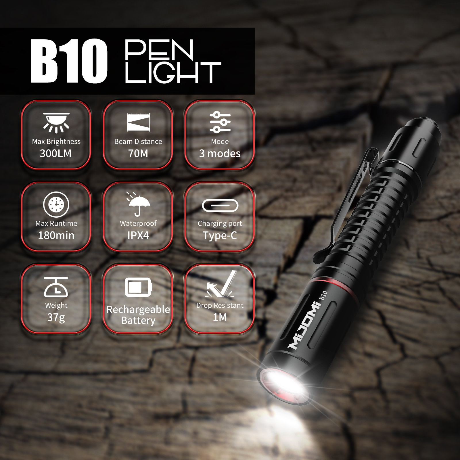 Rechargeable Pockets Pen Light