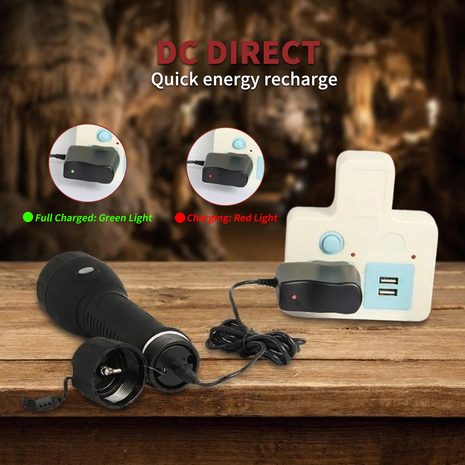 Rechargeable Portable Impact Resistant Anti-Explosion Flashlight