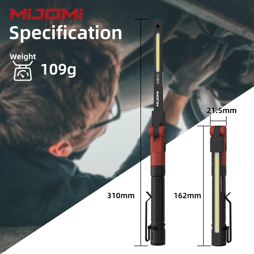 Compact Foldable COB+LED work light