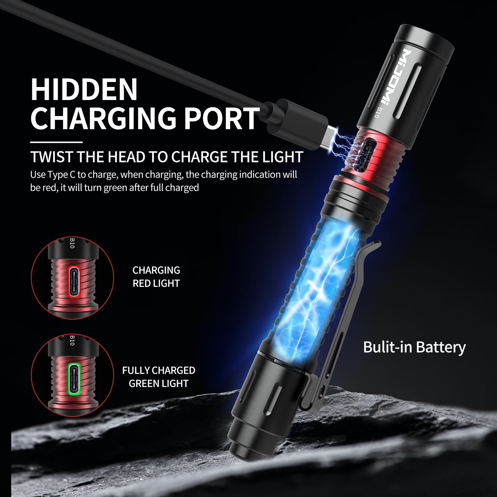 Rechargeable Pockets Pen Light