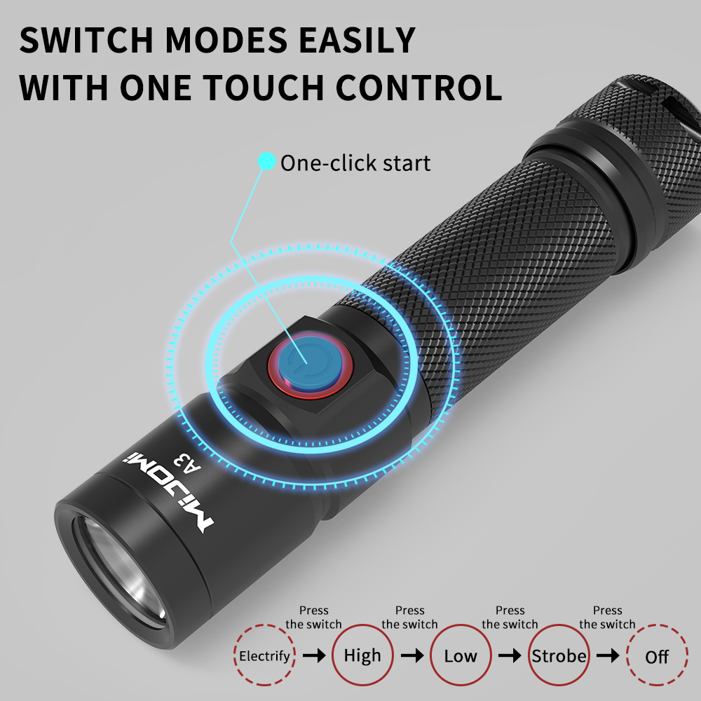Compact Size Rechargeable Flashlight