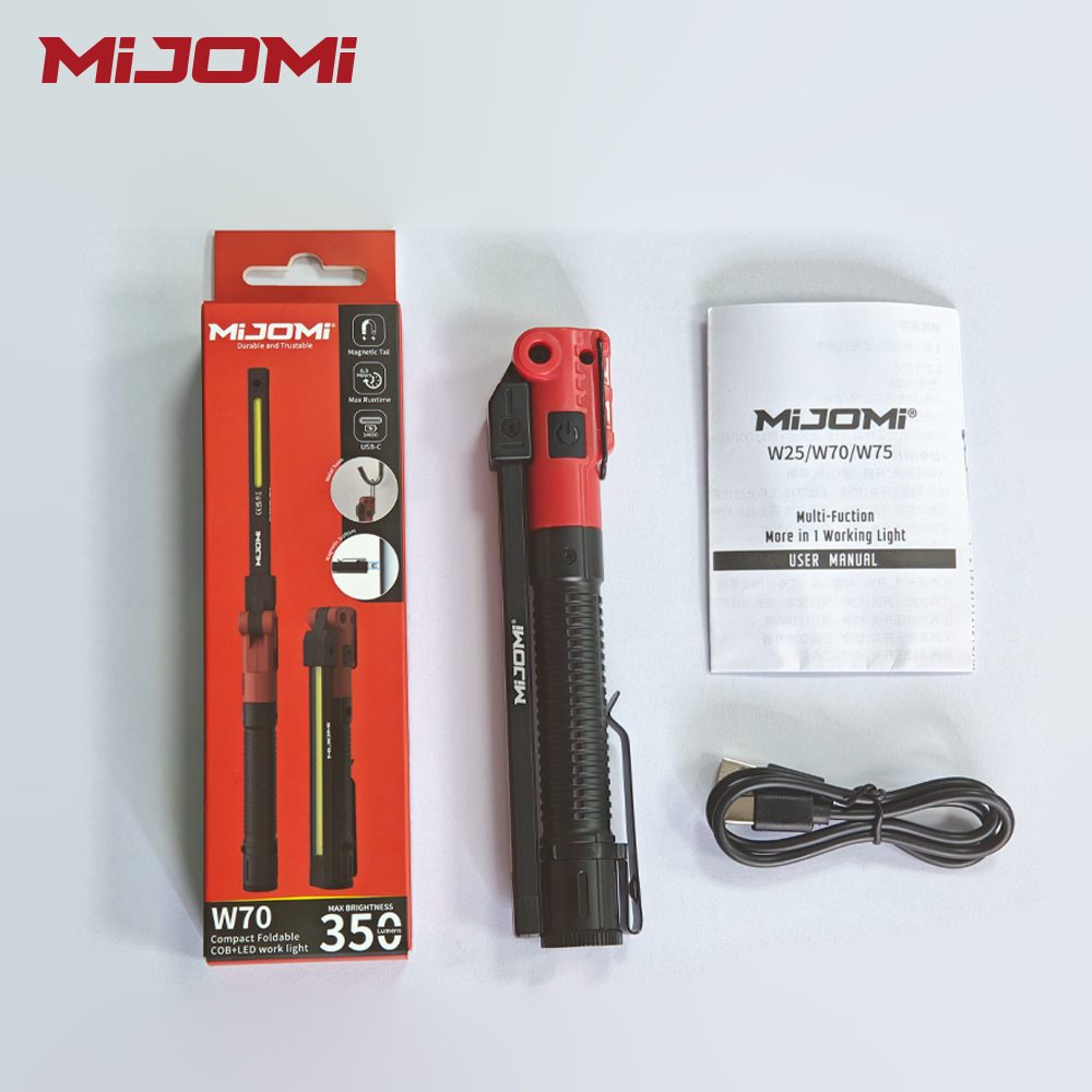 Compact Foldable COB+LED work light
