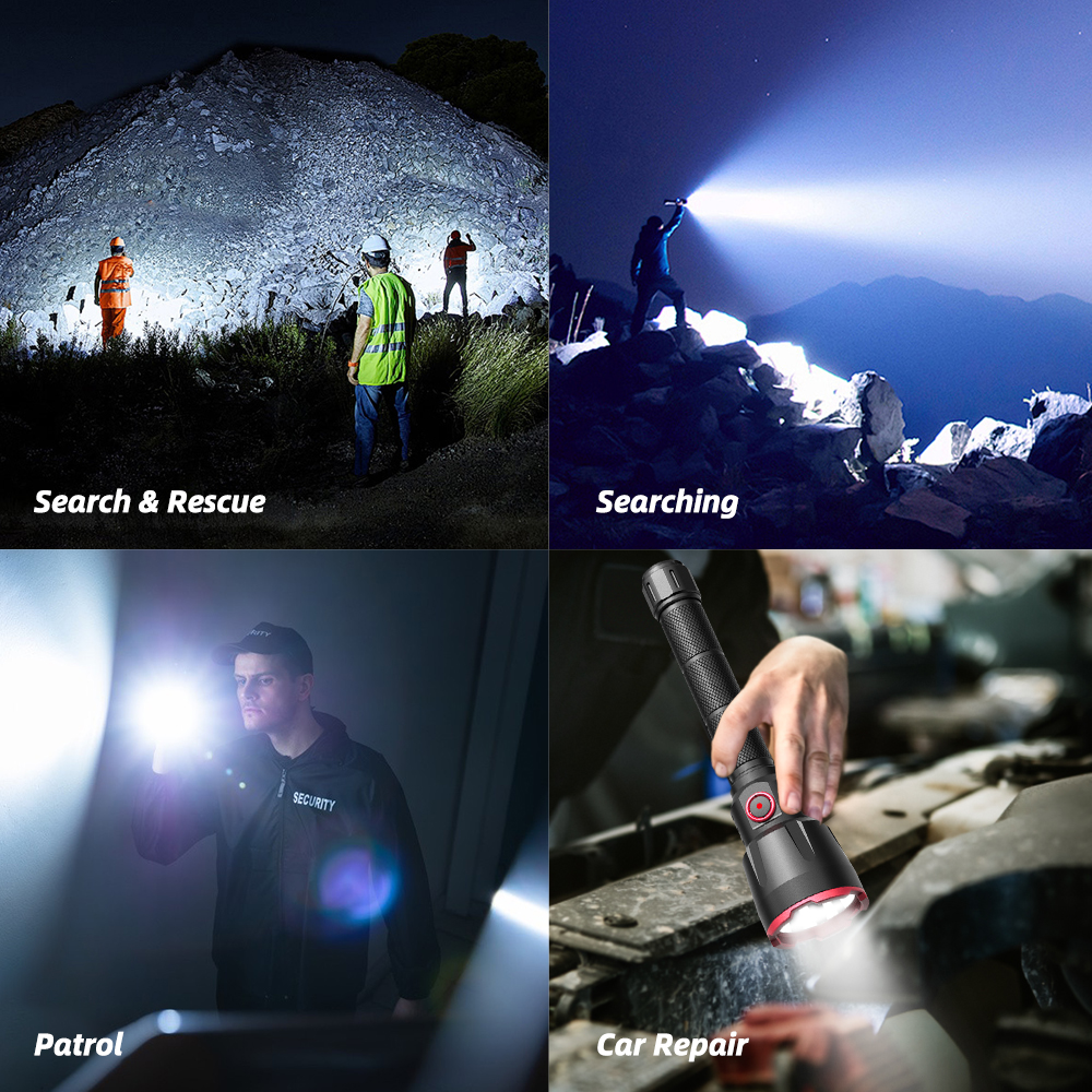 Far Beam Security Rechargeable Flashlight