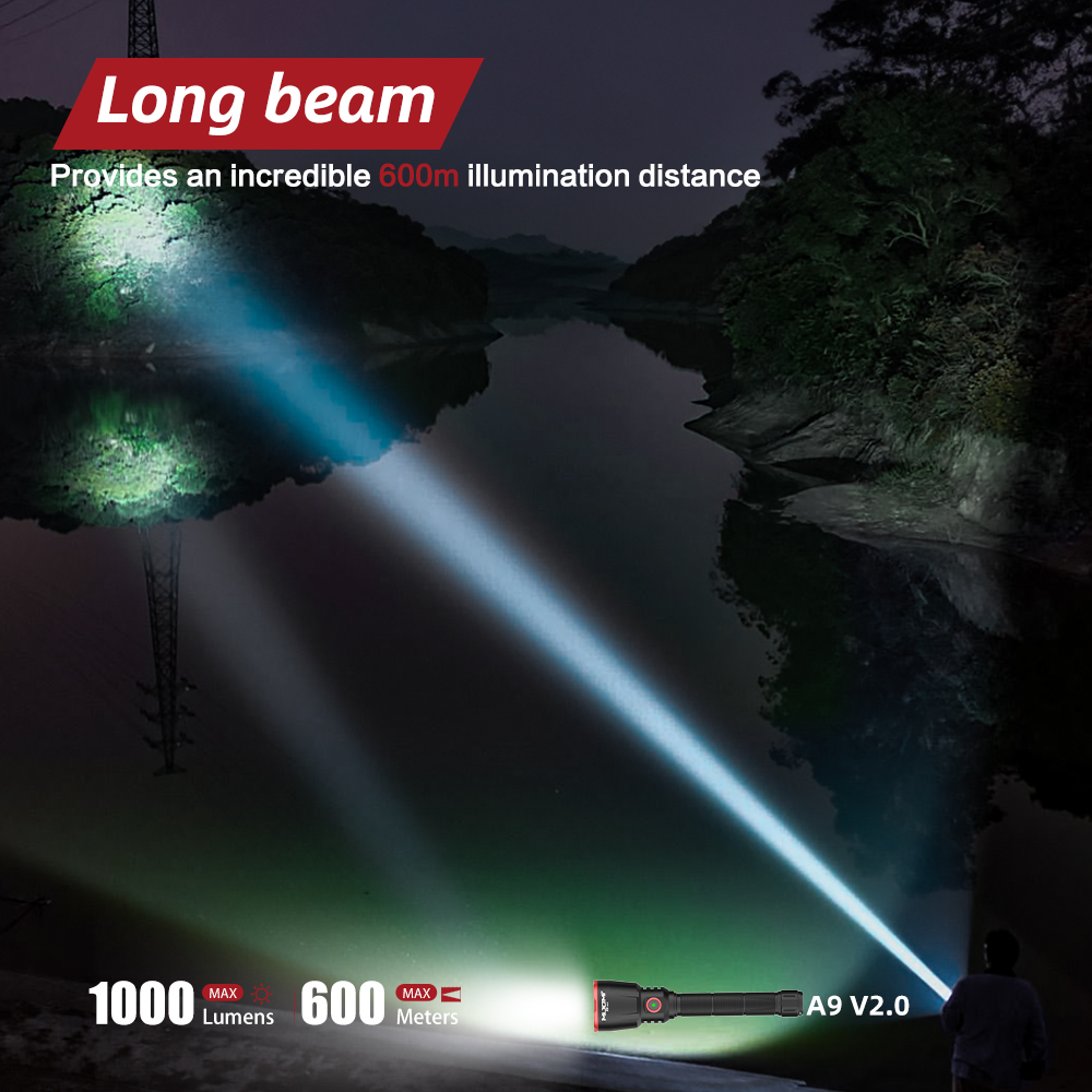 Far Beam Security Rechargeable Flashlight