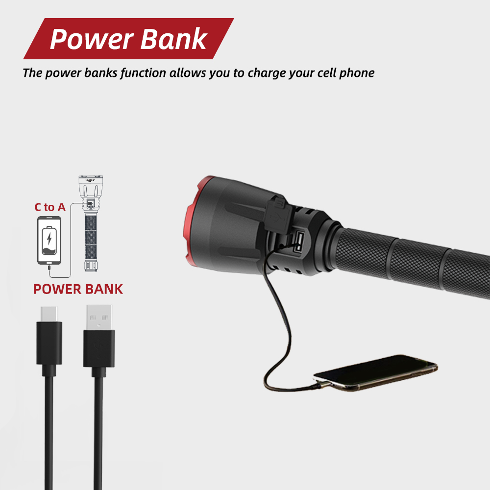 Far Beam Security Rechargeable Flashlight