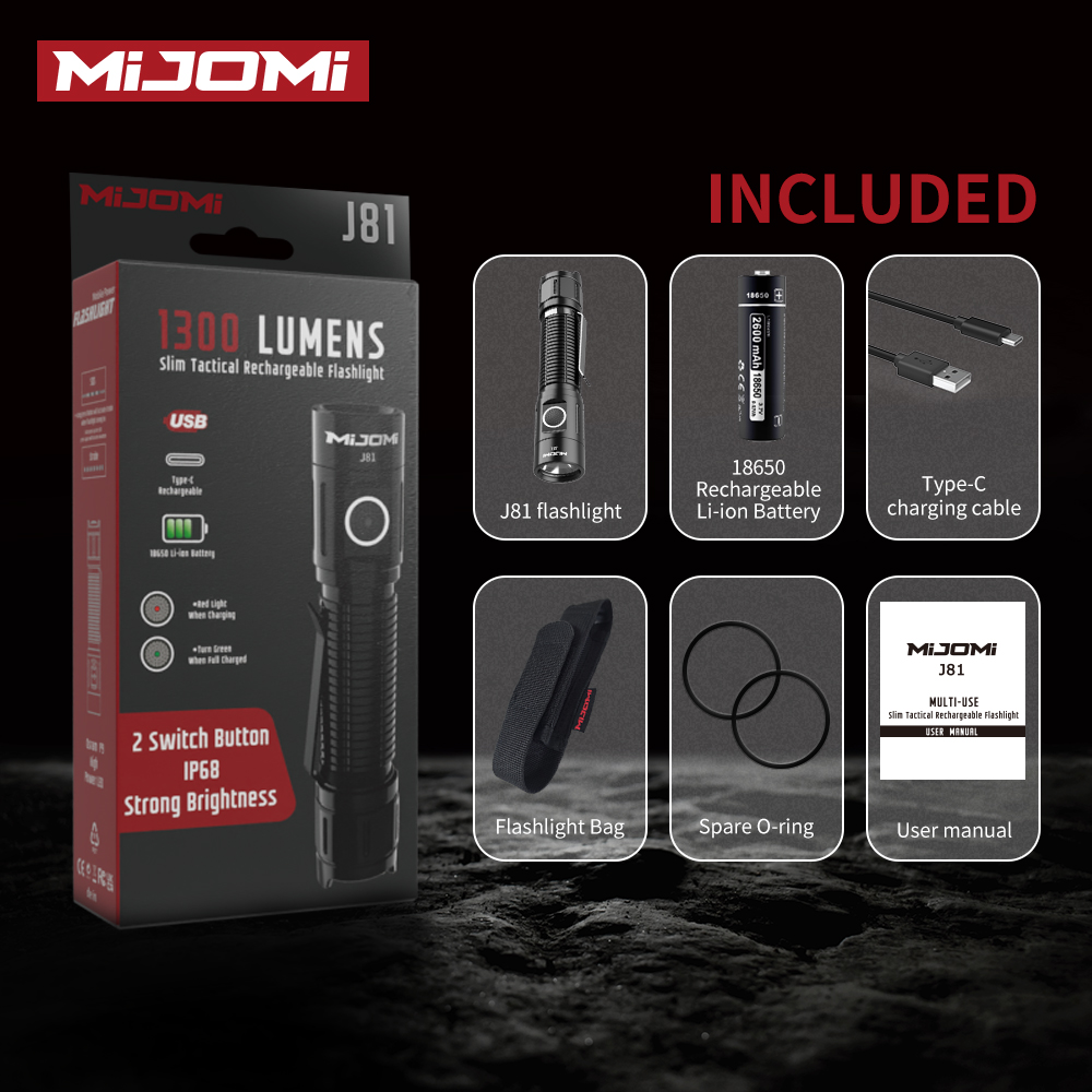 Portable Tactical Charging Flashlight