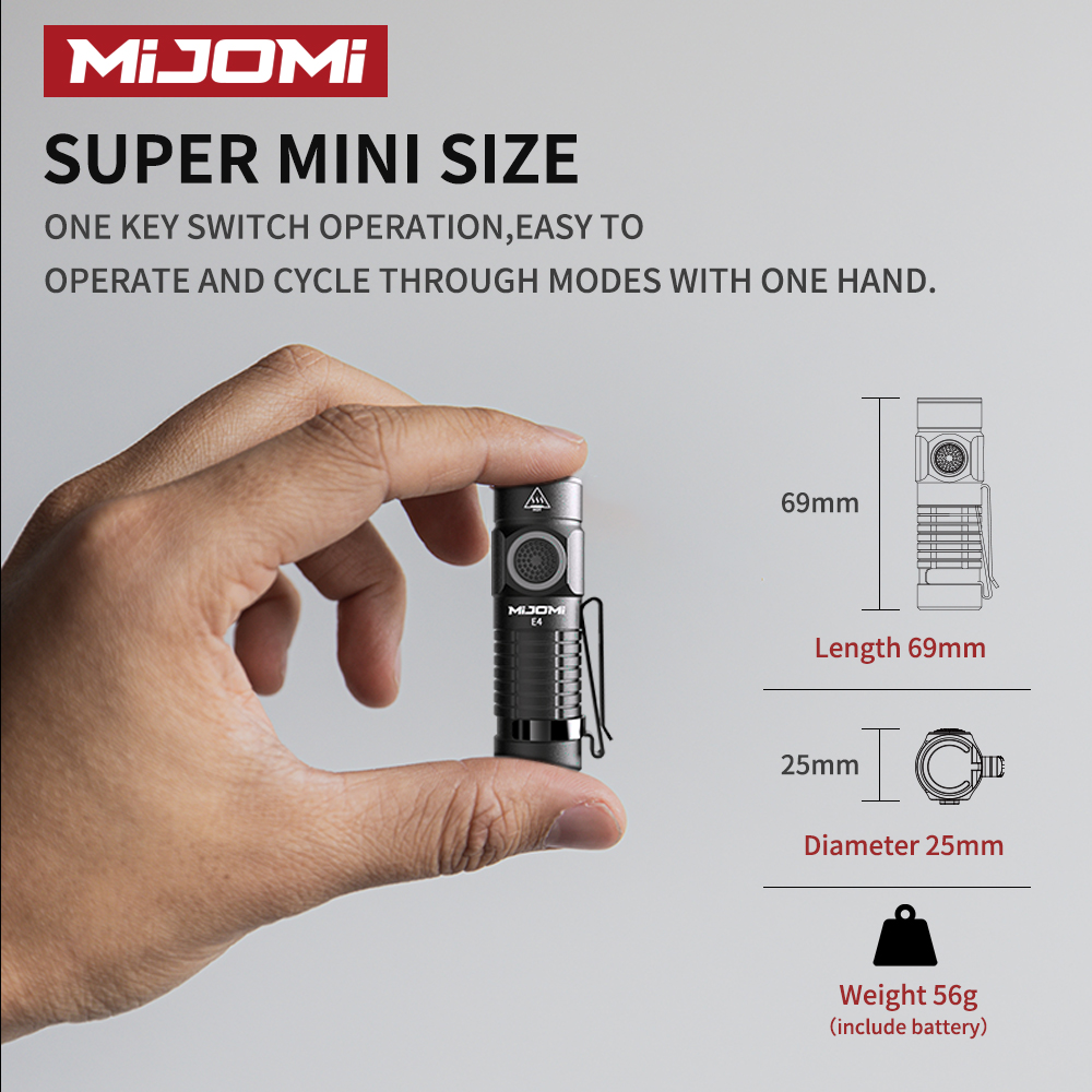 Mini Recgargeable EDC Flashlight