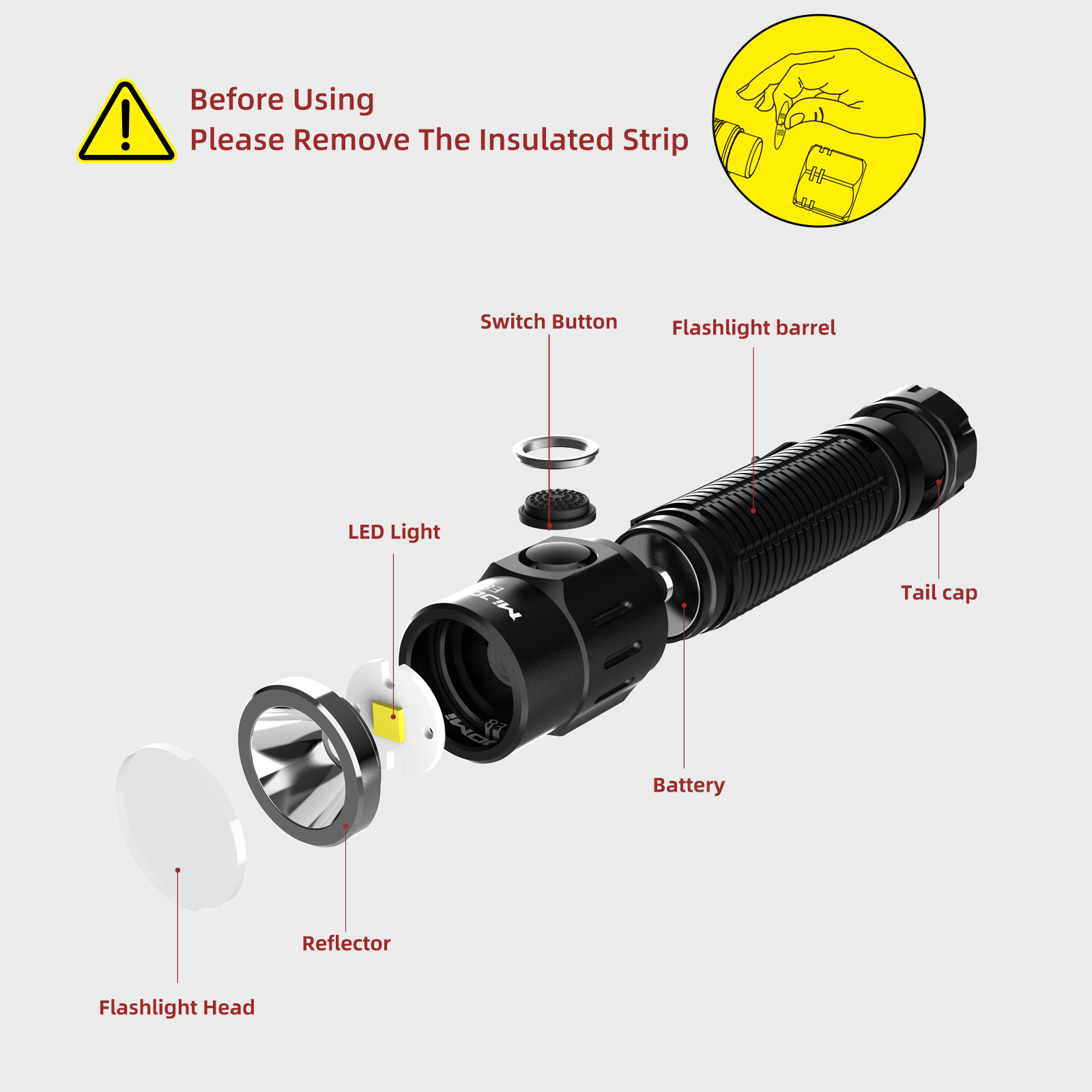 Compact size Rechargeable flashlight