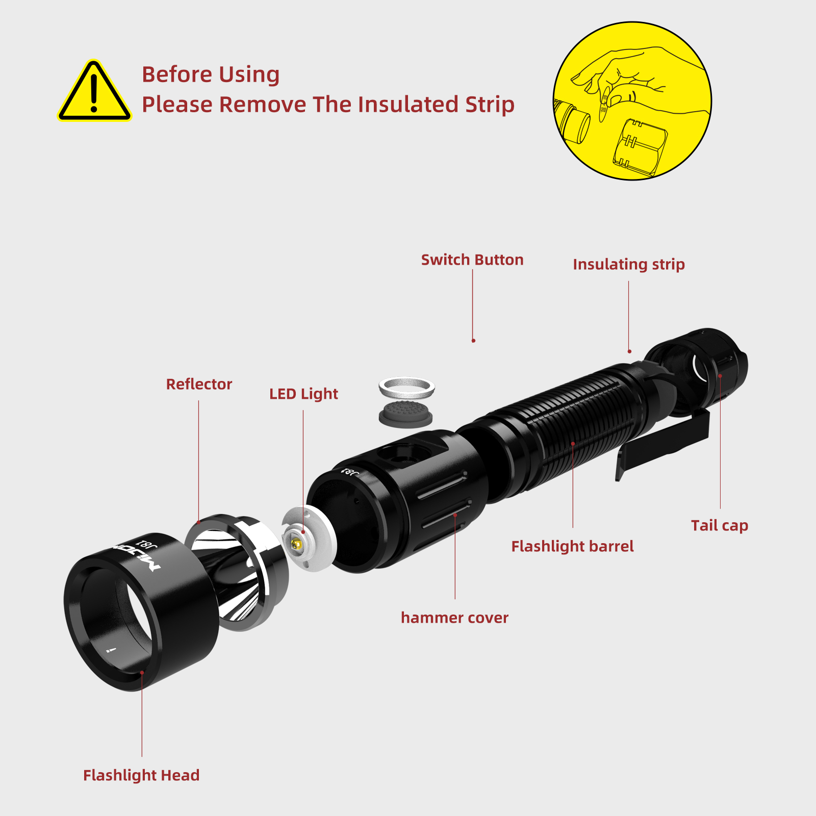 Portable Tactical Charging Flashlight