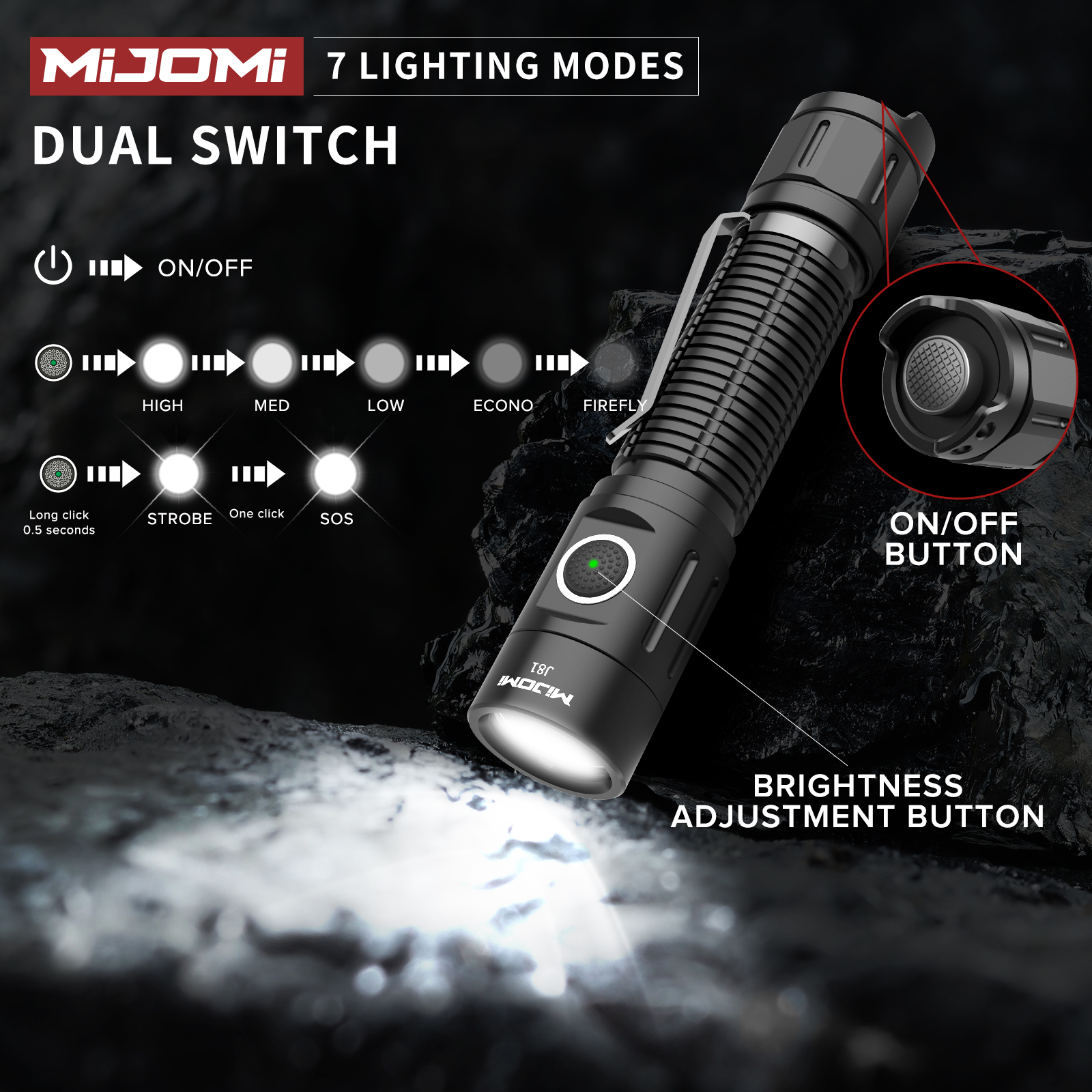 Portable Tactical Charging Flashlight