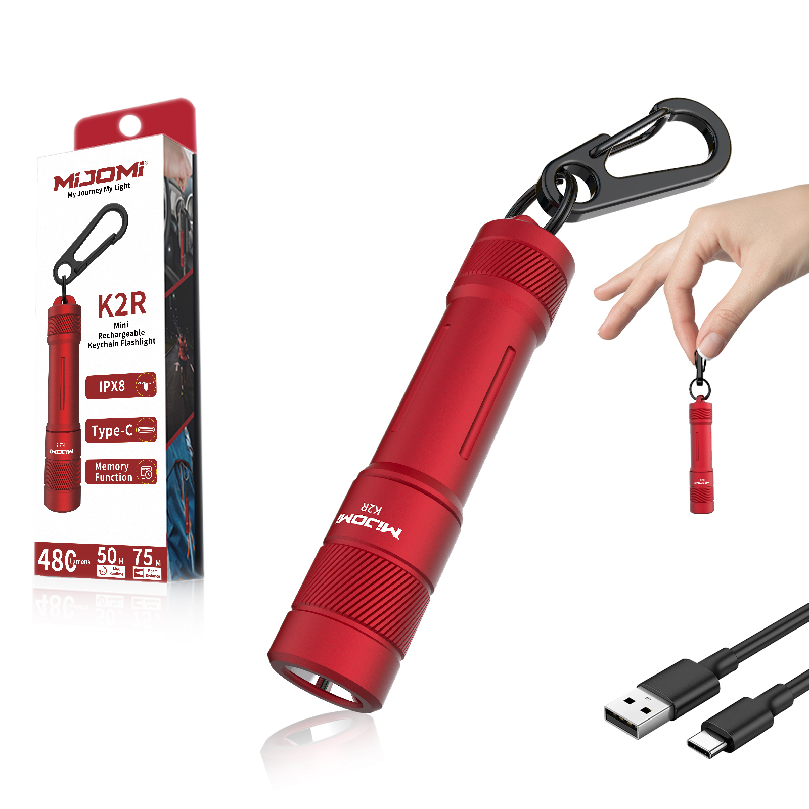 Mini Rechargeable Key-chain Flashlight