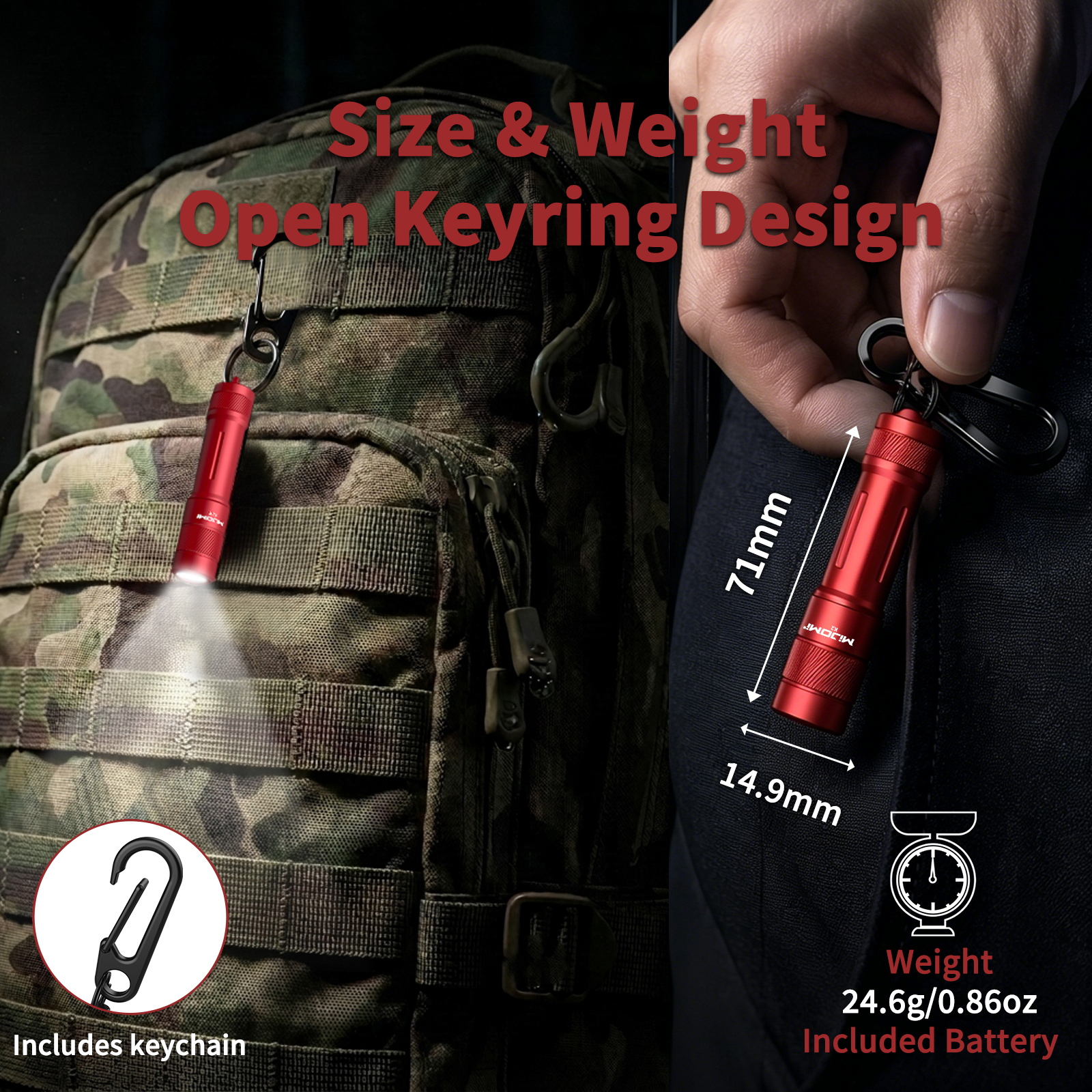 Mini Rechargeable Key-chain Flashlight