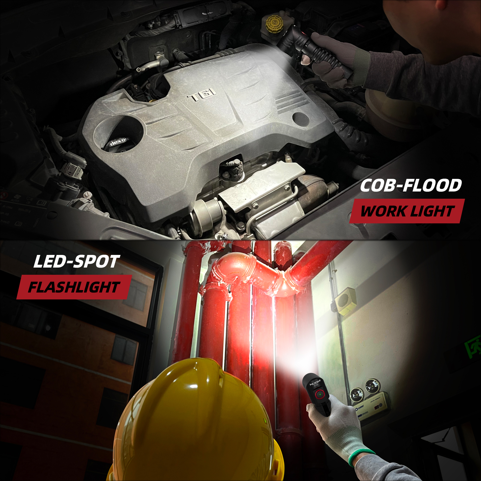 90°Swivel Multi-function Rechargeable Flashlight