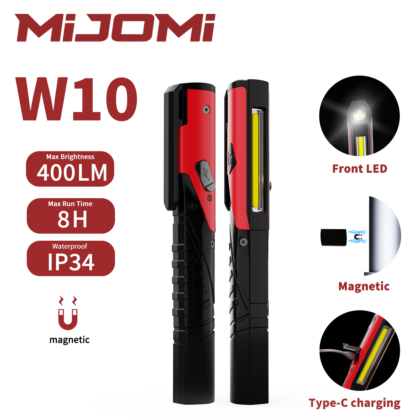 Compact Pen Worklight COB+LED Work ligh