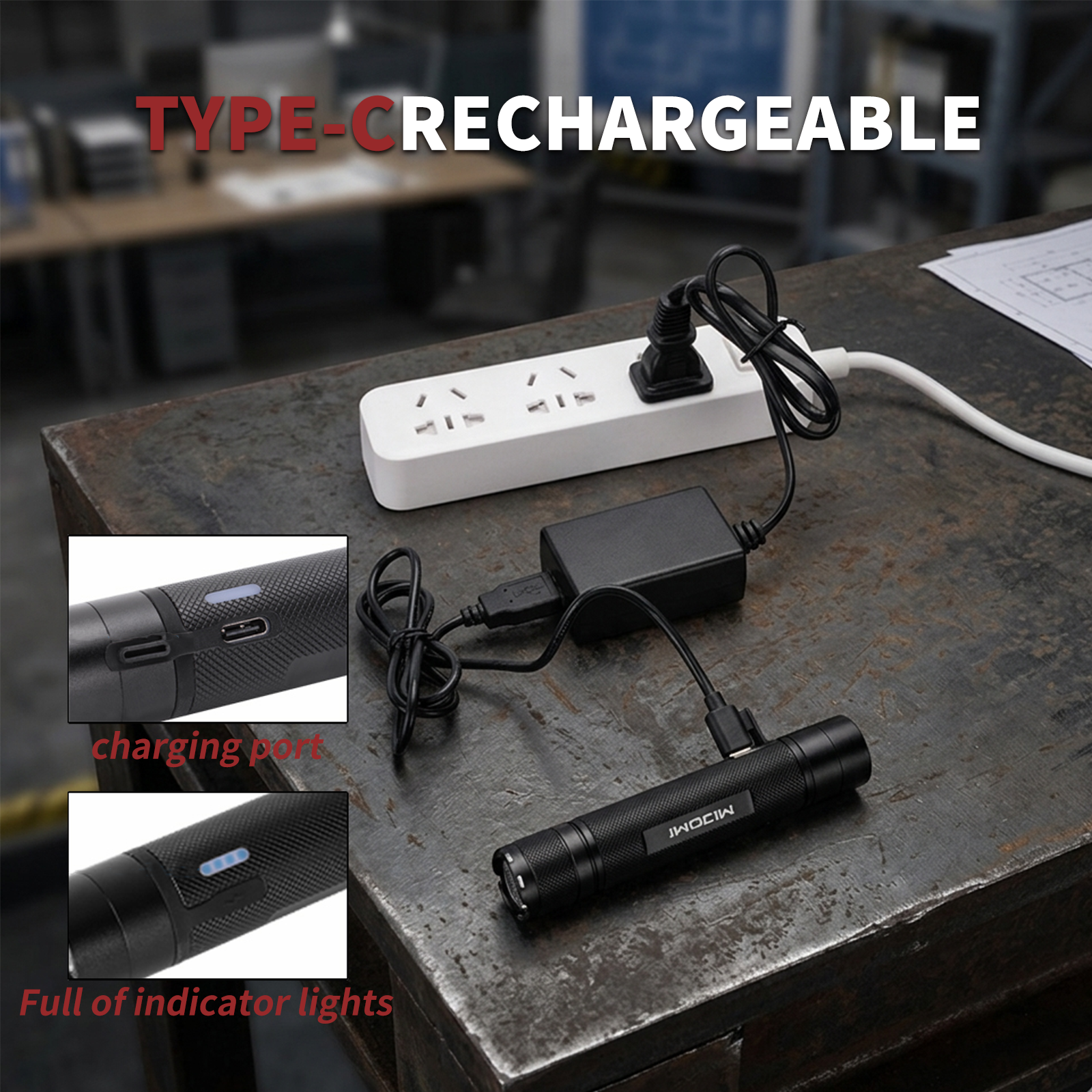 Compact Size Rechargeable Anti-Explosion Flashlight