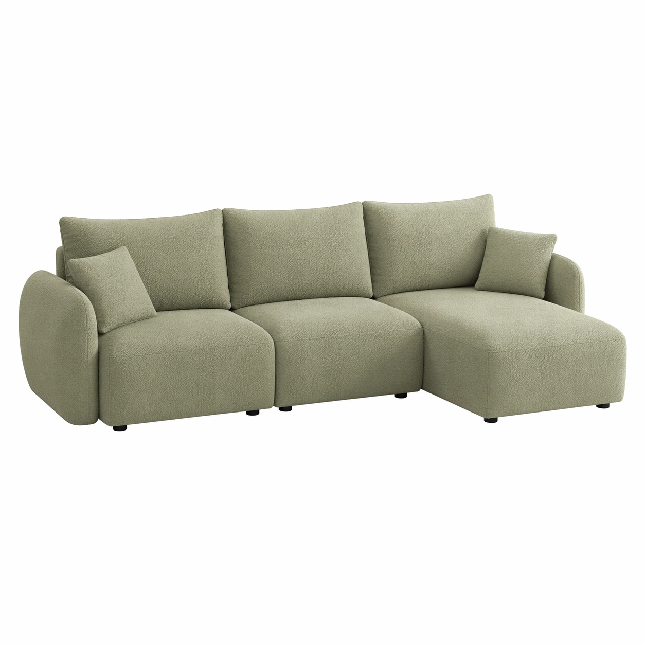 Sofá modular en L de 3 plazas con chaise longue estilo moderno minimalista-timberlyfe