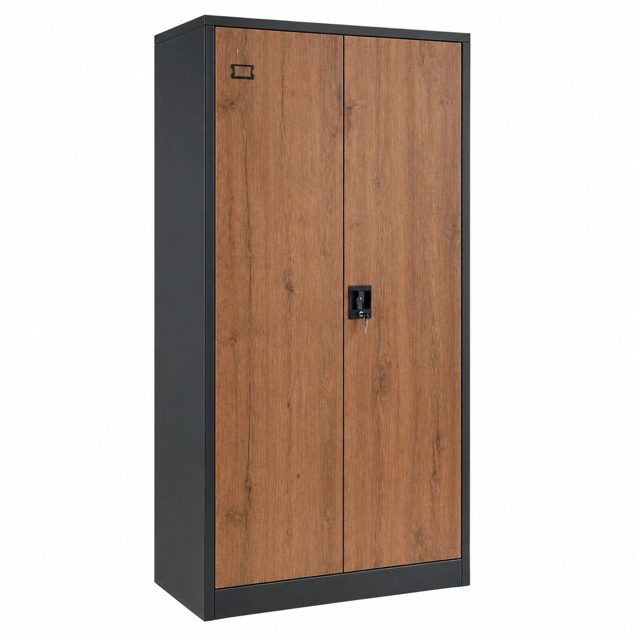 Armario de Oficina Metálico con Puertas de Madera Dise?o Industrial-timberlyfe