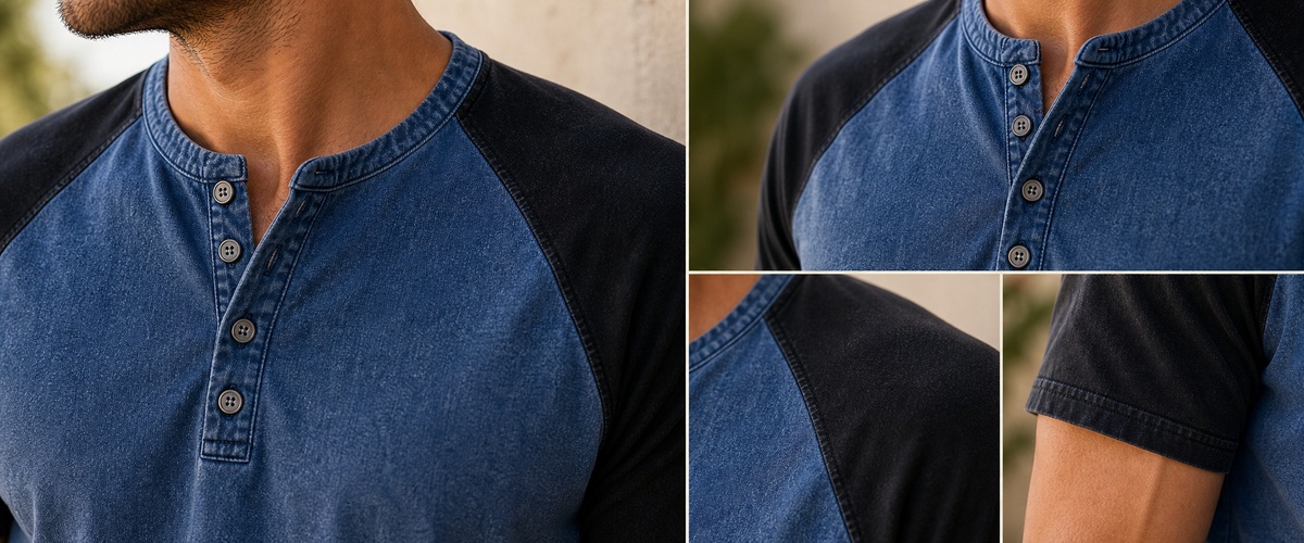 imagegen_1200x500_reopt_20260702 Men's Color Block Raglan Sleeve Washed Henley Tee construction detail banner