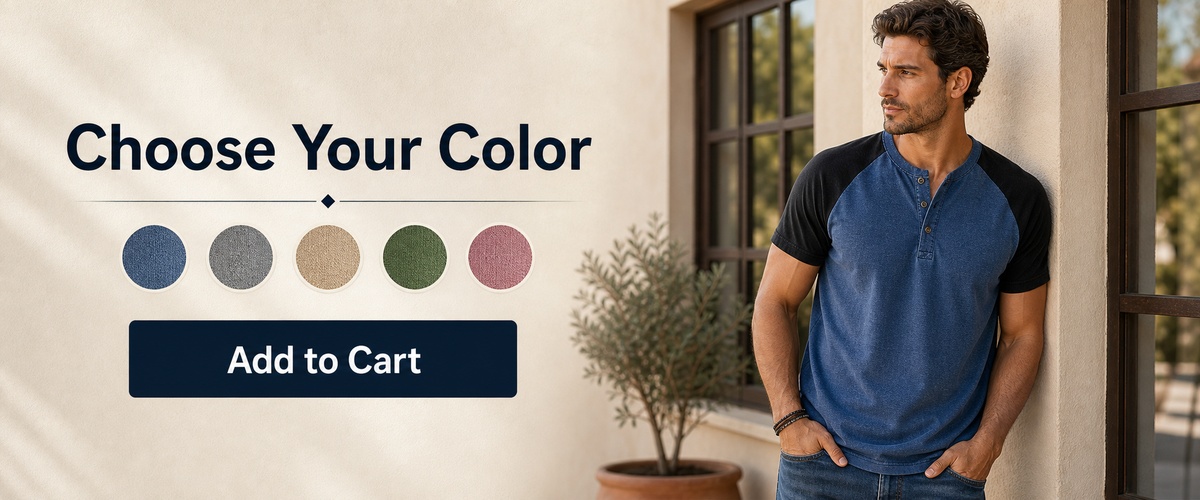 imagegen_1200x500_reopt_20260702 Men's Color Block Raglan Sleeve Washed Henley Tee add to cart CTA banner
