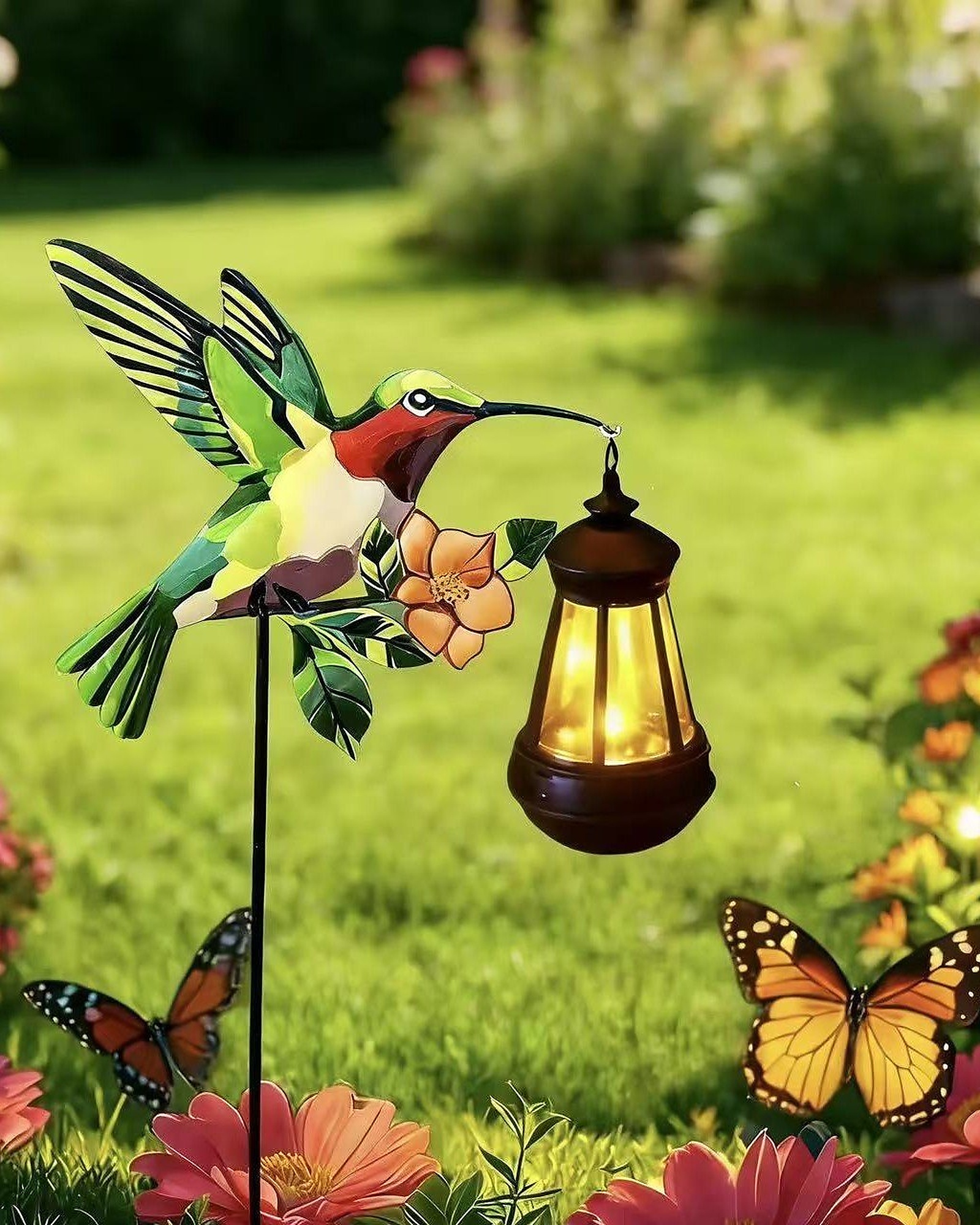 Decorative Bird Solar Garden Light product selection - Hummingbird