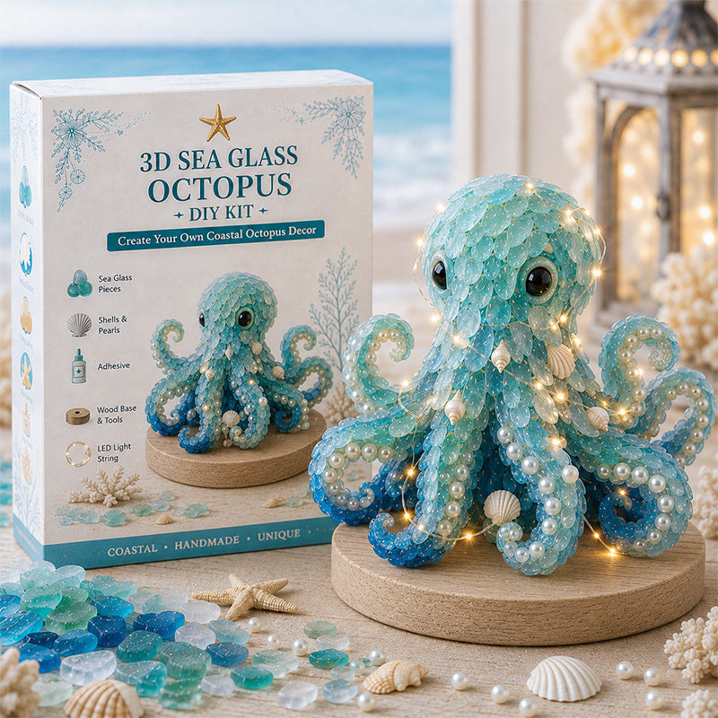🔥Last Day 49% OFF-Buy 3 Get 1 Free🎄🌊✨ DIY 3D Sea Glass Art Kit – Coastal & Christmas Collection