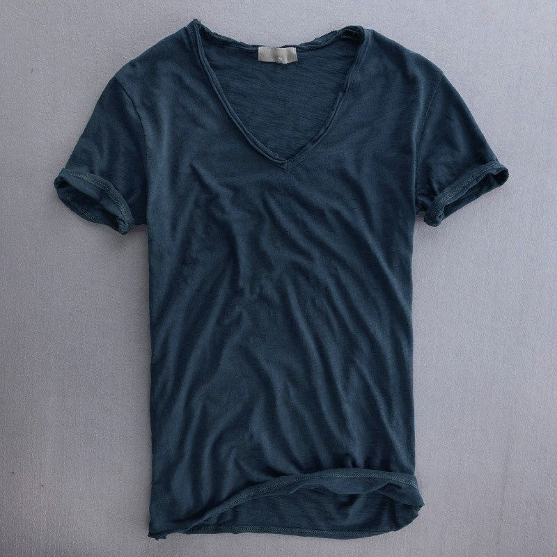 Men's Cloud-Soft Cotton V-Neck T-Shirt