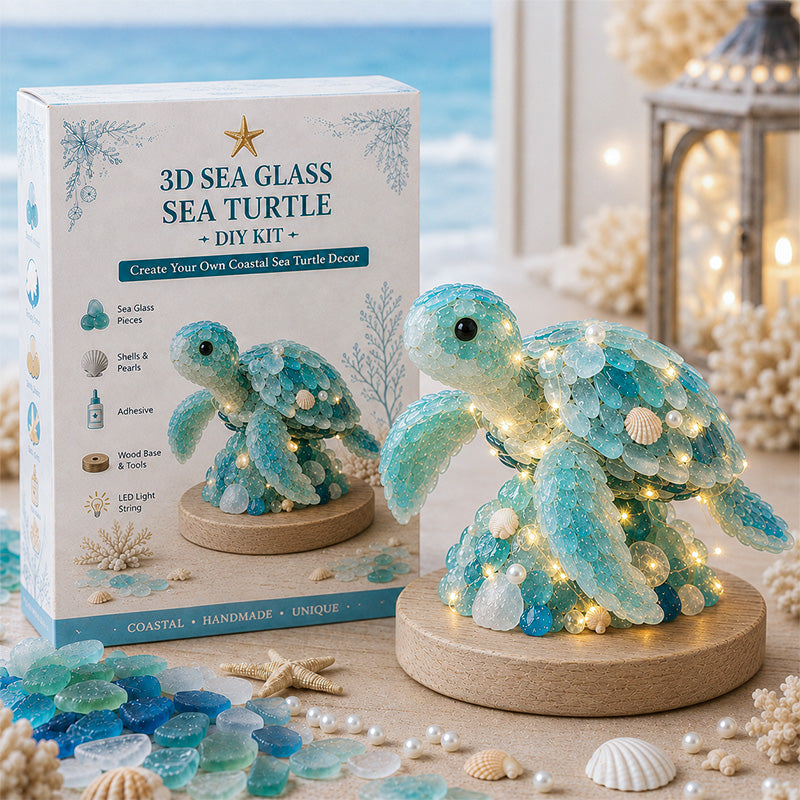 🔥Last Day 49% OFF-Buy 3 Get 1 Free🎄🌊✨ DIY 3D Sea Glass Art Kit – Coastal & Christmas Collection