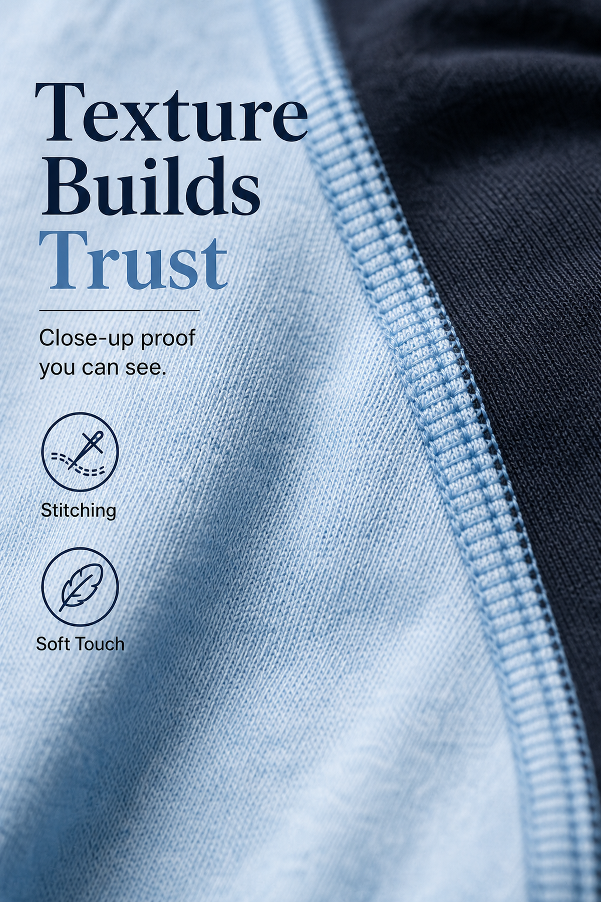 Men's Color Block Raglan Sleeve Washed Henley Tee MaterialCloseUp generated advertorial image