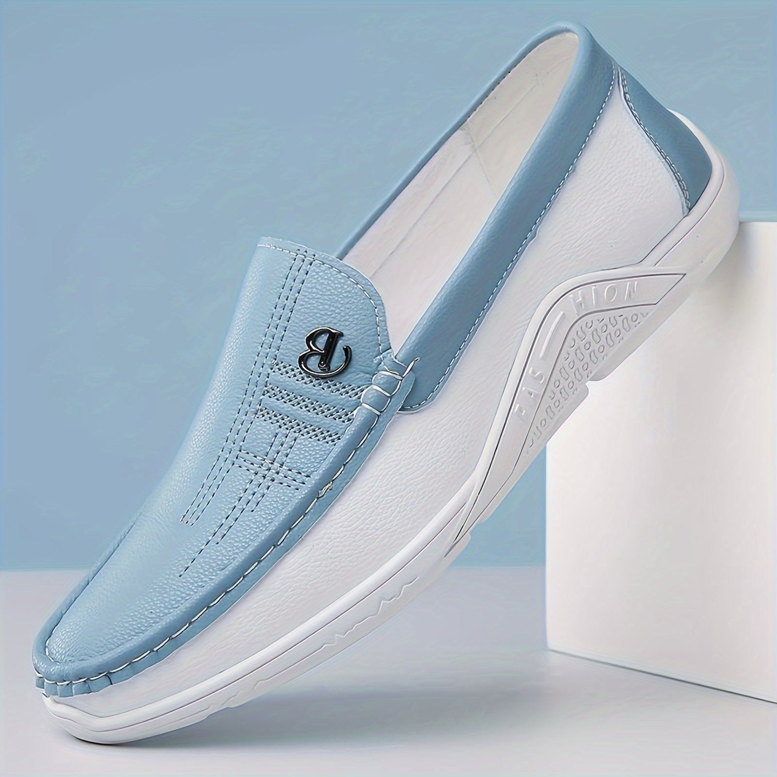 Men's Metal-Buckle Slip-On Loafers