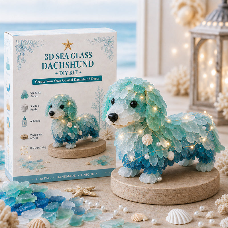 🔥Last Day 49% OFF-Buy 3 Get 1 Free🎄🌊✨ DIY 3D Sea Glass Art Kit – Coastal & Christmas Collection