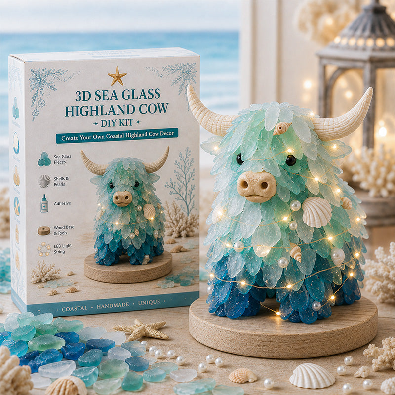 🔥Last Day 49% OFF-Buy 3 Get 1 Free🎄🌊✨ DIY 3D Sea Glass Art Kit – Coastal & Christmas Collection