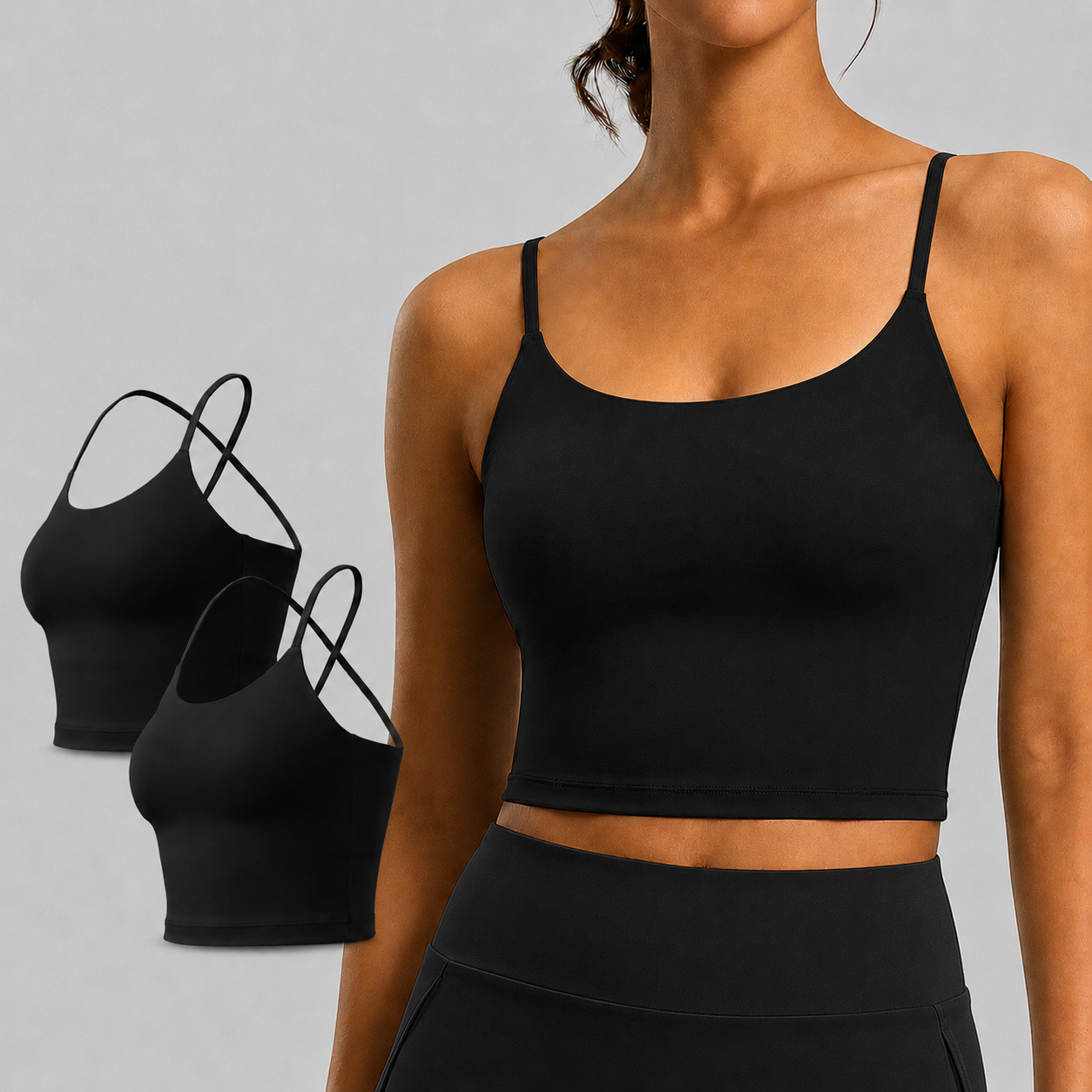 3-Pack Slim Buttery Soft Longline Sports Bra Tank Top - product image 14