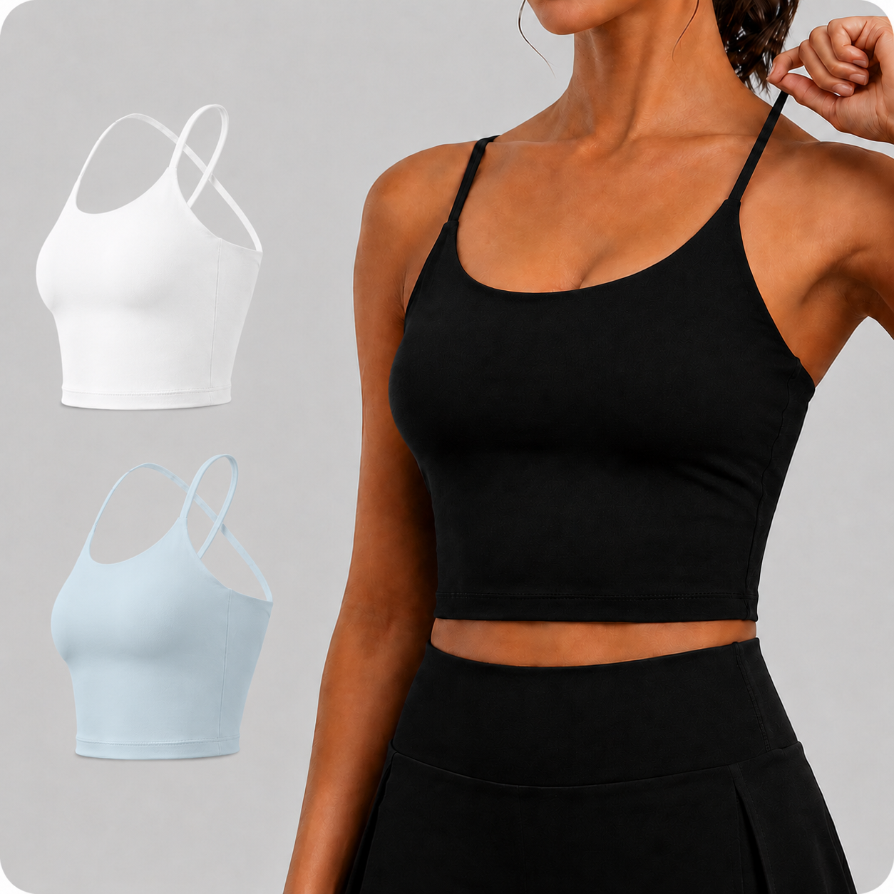 3-Pack Slim Buttery Soft Longline Sports Bra Tank Top - product image 18