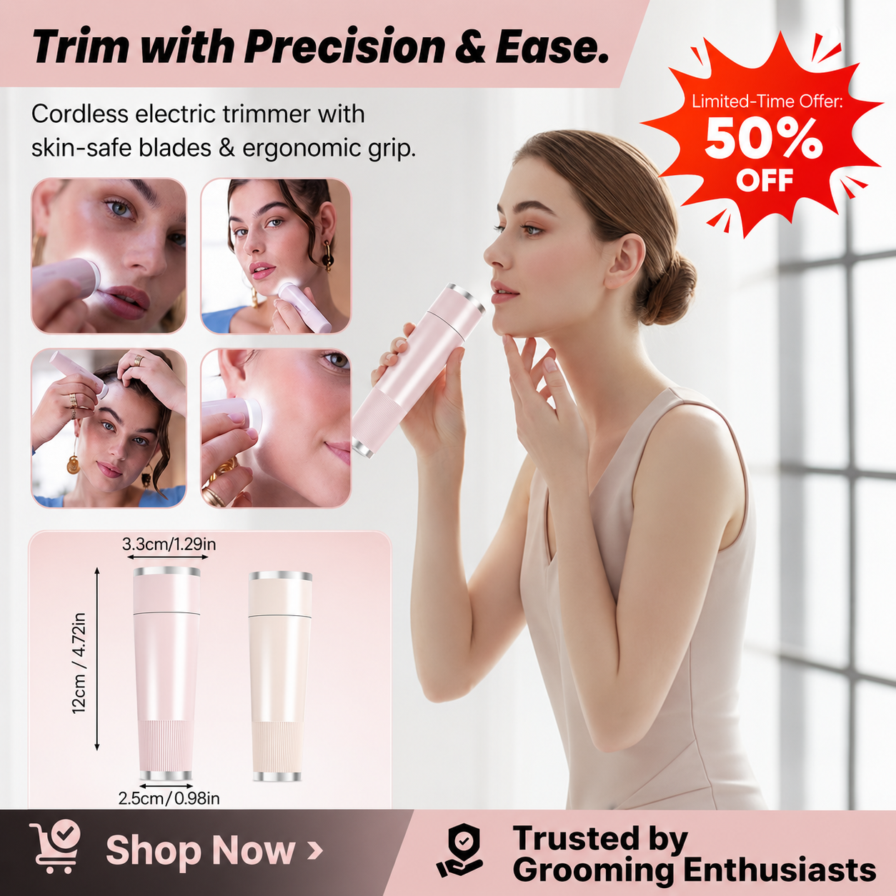 50% OFF Electric Bikini Trimmer for Sensitive Skin – No Nicks, No Razor Burn