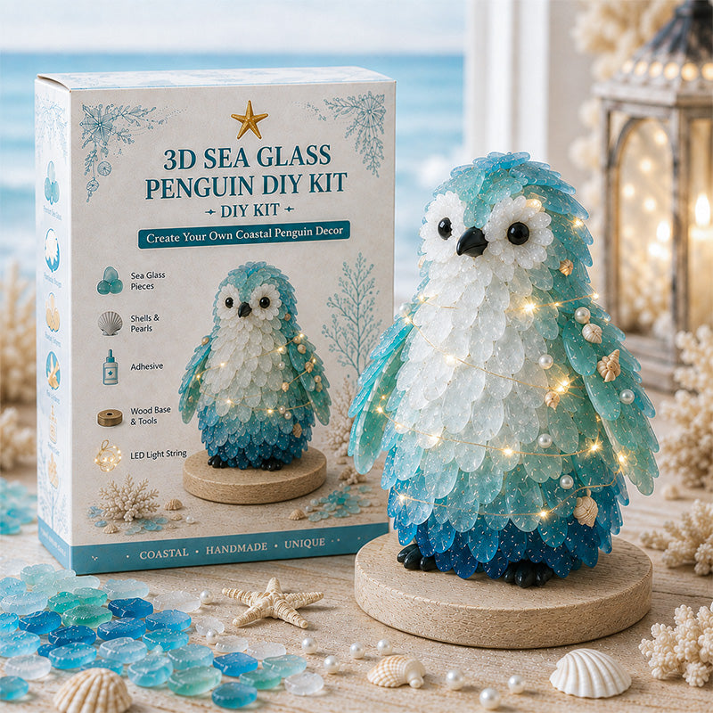 🔥Last Day 49% OFF-Buy 3 Get 1 Free🎄🌊✨ DIY 3D Sea Glass Art Kit – Coastal & Christmas Collection