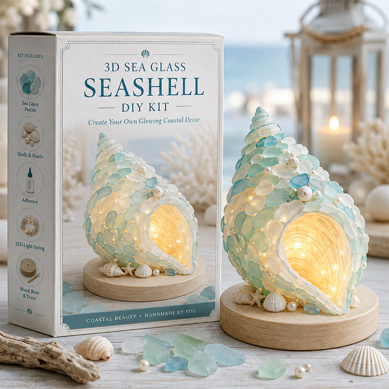 🔥Last Day 49% OFF-Buy 3 Get 1 Free🎄🌊✨ DIY 3D Sea Glass Art Kit – Coastal & Christmas Collection