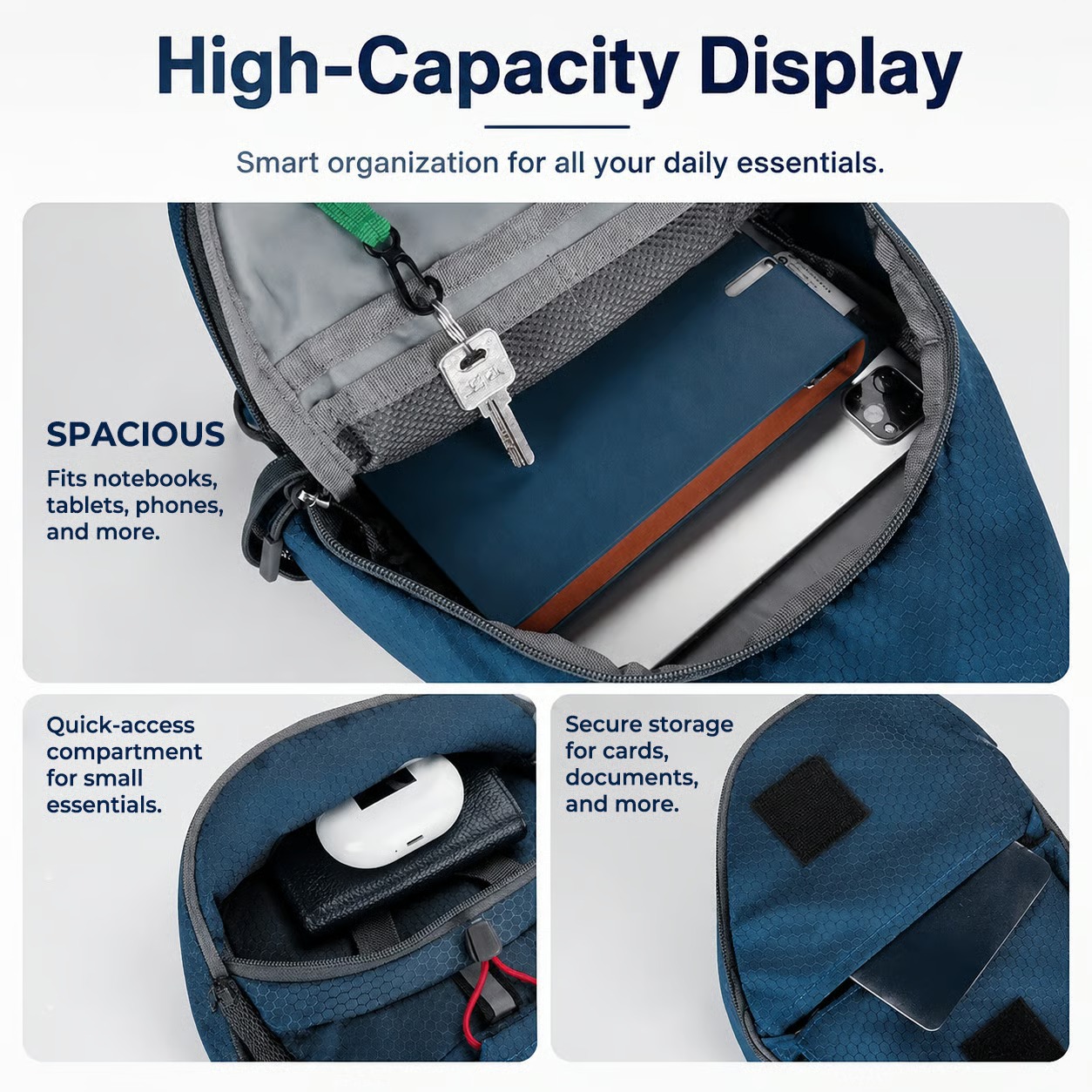 Packable Small Crossbody Sling Backpack