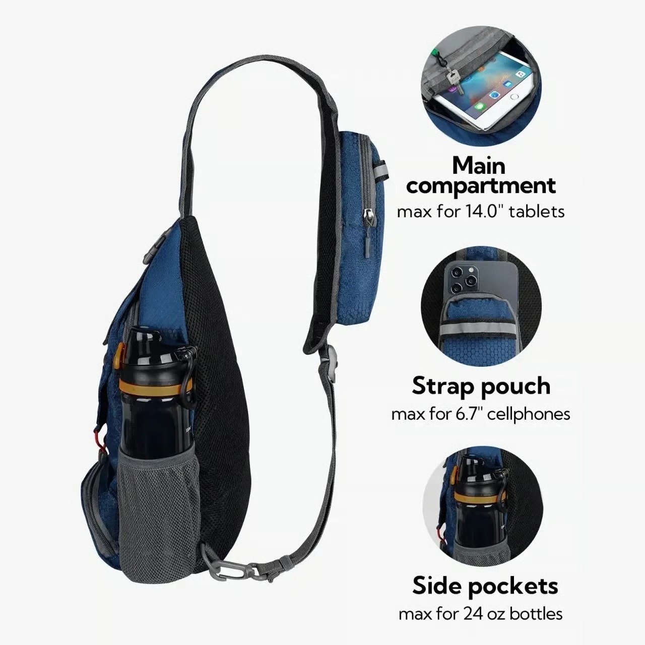 Packable Small Crossbody Sling Backpack