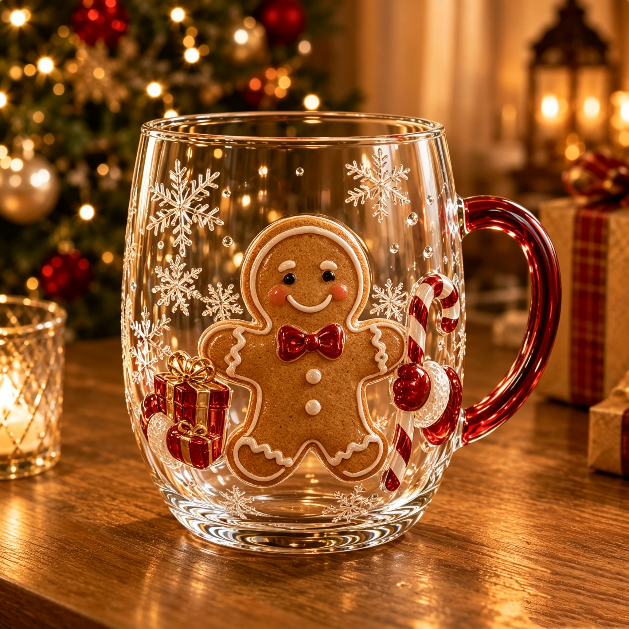 3D Christmas Magic Glass Mug