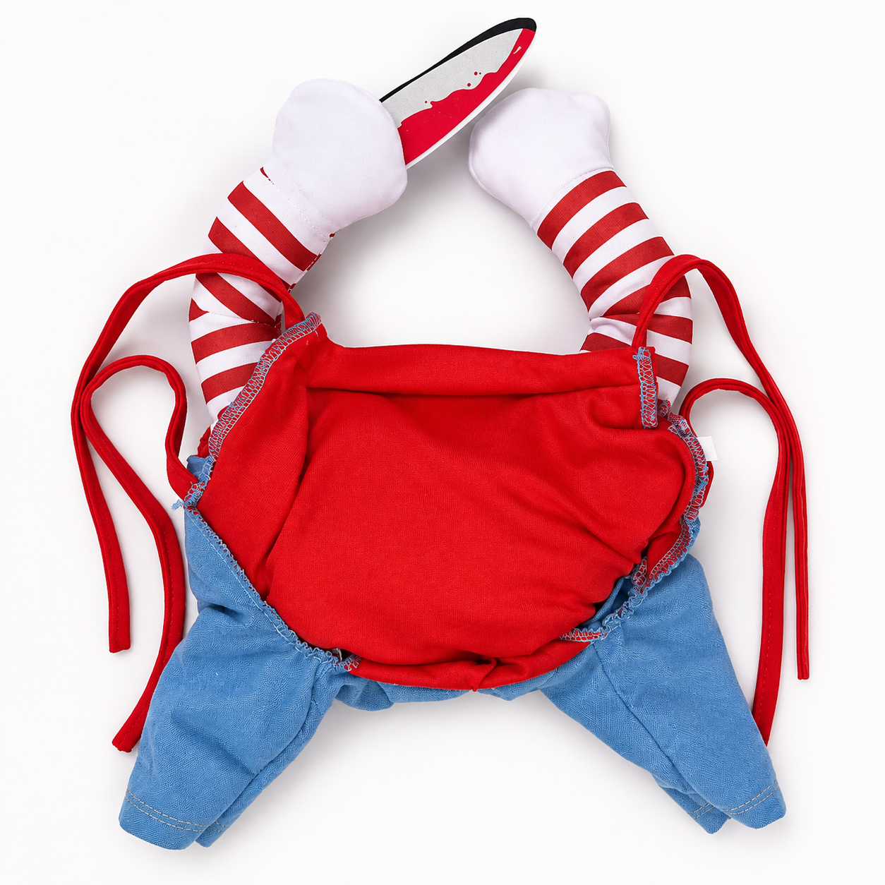 Funny doll pet costume with soft prop accessory