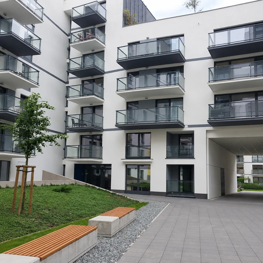 Apartment balconies before smart LED curtain lights