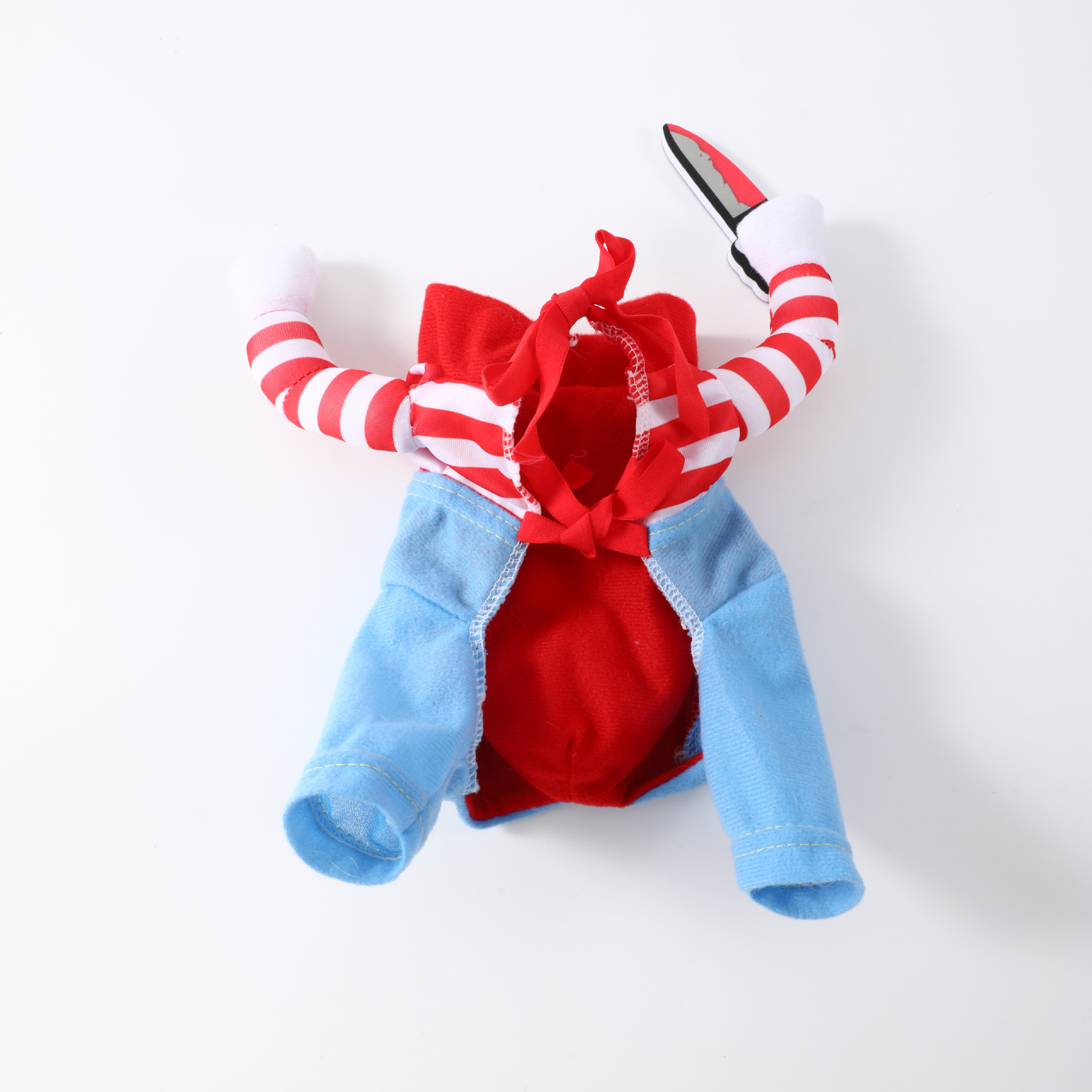 Soft fabric prop on a pet costume